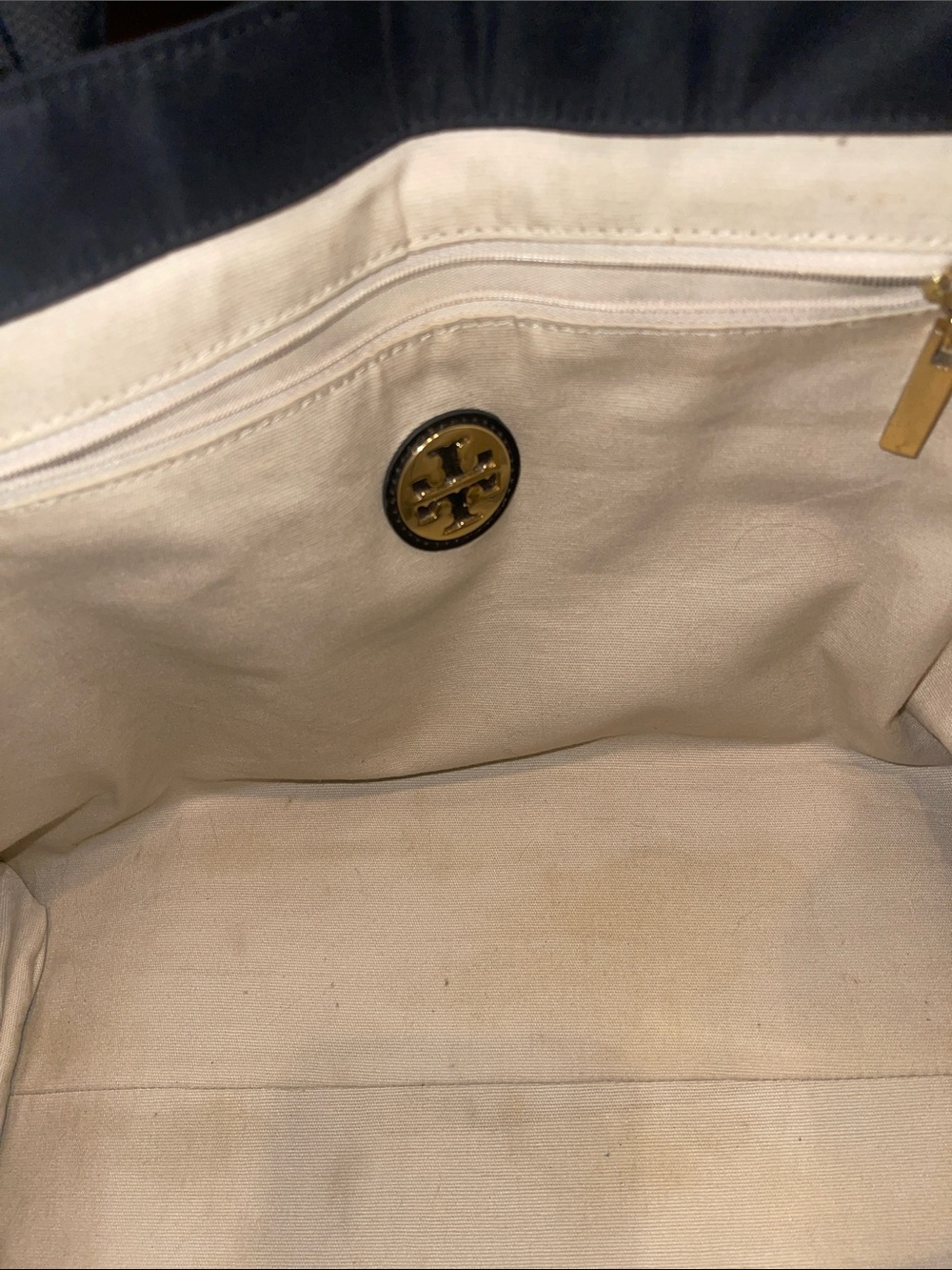 Tory Burch Black Nylon Tote with Patent Trim - Picture 9 of 9